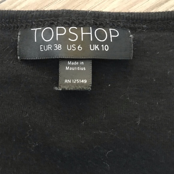 TOPSHOP long sleeved black crop top - Picture 5 of 7